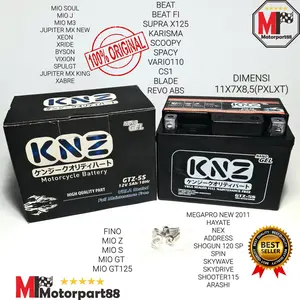 AKI KERING KNZ GTZ5S GTZ-5S 12V 5AH / 10HR NANO GEL KNZ