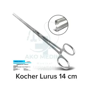 Gunting Kocher Lurus 14 cm MARWA Stainless Steel / Kocher Haemostatic forceps Straight 14cm Stainless Steel MARWA / Gunting Koker Lurus 14 cm Stainless Steel MARWA