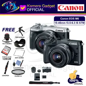 CANON EOS M6 KIT 15-45MM IS STM PAKET BONUS