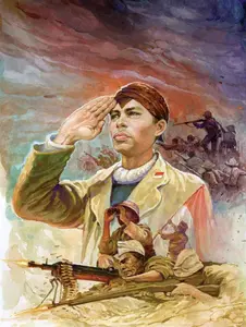 Tergacor Hiasan Dinding JENDRAL SUDIRMAN Ukuran JUMBO 100×70cm/Poster Cetak/Lukisan Cetak/TANPA BINGKAI/HJS002 Terbaik