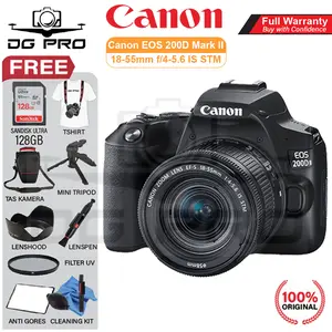 Canon EOS 200D Mark II Kit EF-S 18-55mm f4-5.6 IS STM / Body Only - Kamera DSLR