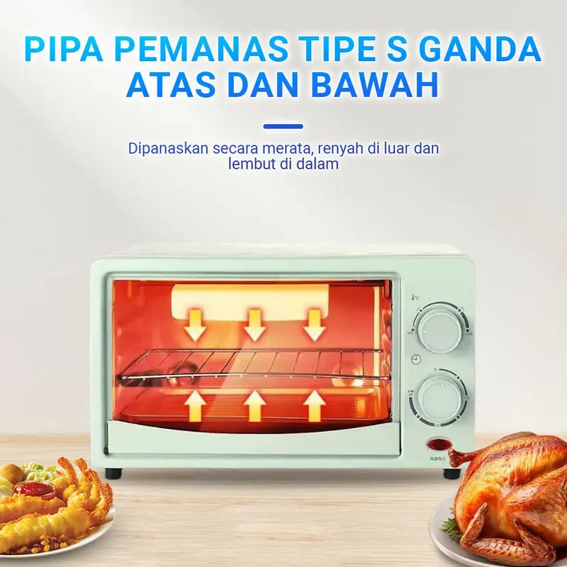 Oven Listrik Elektrik 640 Watt 12L Super Cantik Multifungsi 6