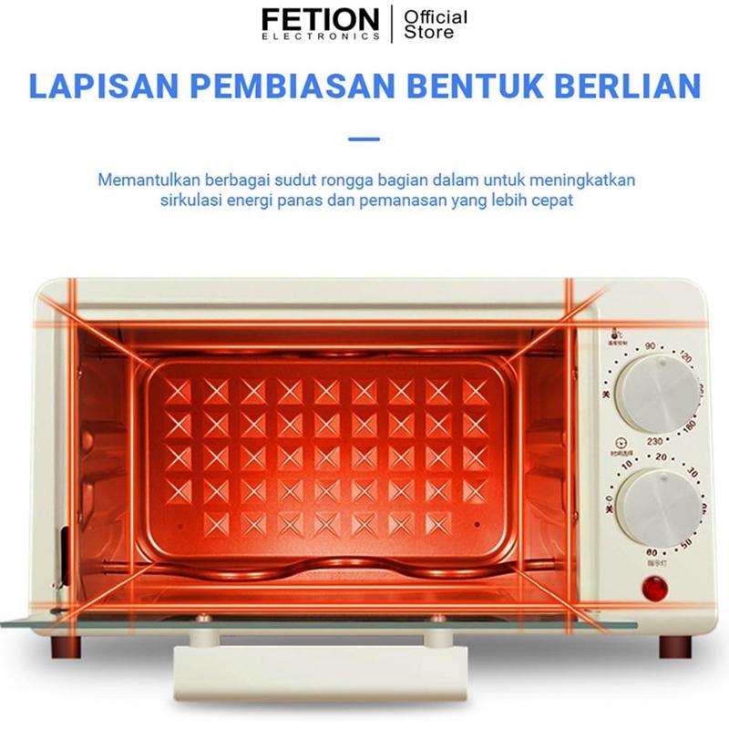 Oven Listrik 12L Serba Guna Oven Listrik Low Watt Dengan Pengatur Suhu 7