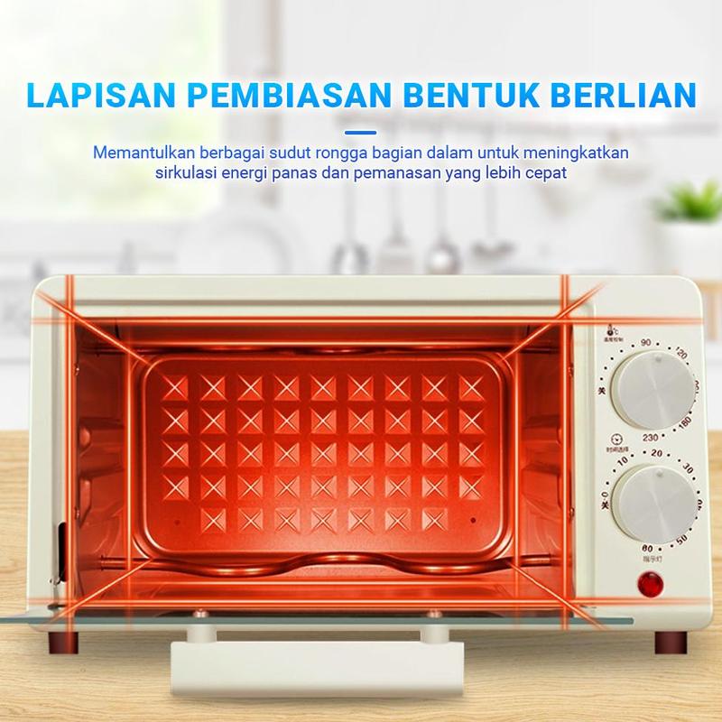 Oven Listrik Elektrik 640 Watt 12L Super Cantik Multifungsi 4