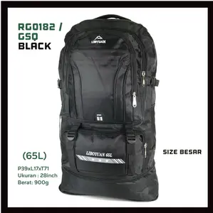 TAS RANSEL BESAR GUNUNG HIKING BISA DIPERBESAR MUATAN 65liter R0182#