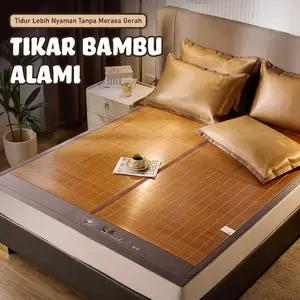 Tikar Bambu Lipat Alami Anti Panas | Tikar Lesehan Kasur Bambu Asli Bisa Dilipat Size 120x200 160x200 180x200 Kualitas Premium - X5A1/X5B1/X5C1