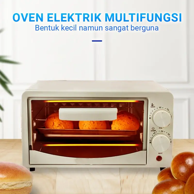 Oven Listrik Elektrik 640 Watt 12L Super Cantik Multifungsi 7