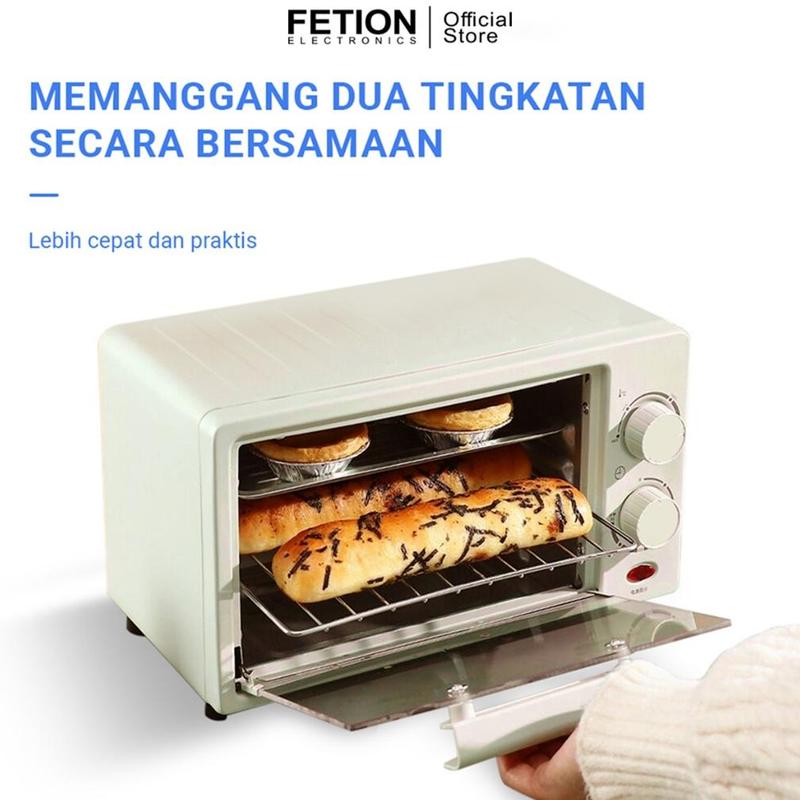 Oven Listrik 12L Serba Guna Oven Listrik Low Watt Dengan Pengatur Suhu 4