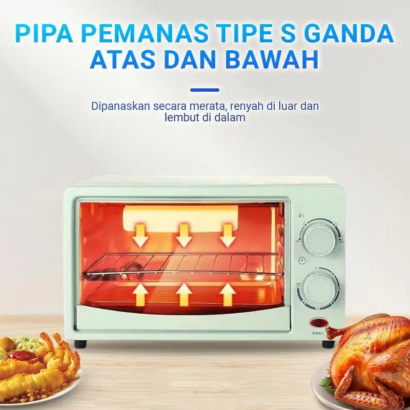 Oven listrik / Pemanggang makanan / Penghangat Makanan finito 12L & LOWWAT 3