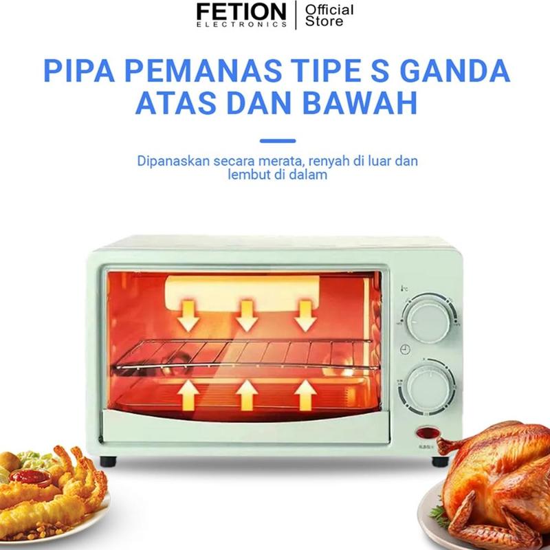 Oven Listrik 12L Serba Guna Oven Listrik Low Watt Dengan Pengatur Suhu 6