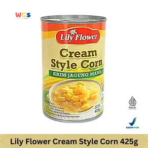 Lily Flower Cream Style Corn 425g – Krim Jagung Manis Lembut & Lezat untuk Berbagai Hidangan