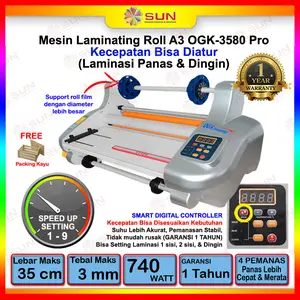 Mesin Laminasi Laminating Roll A3 - Hot Roll Laminator