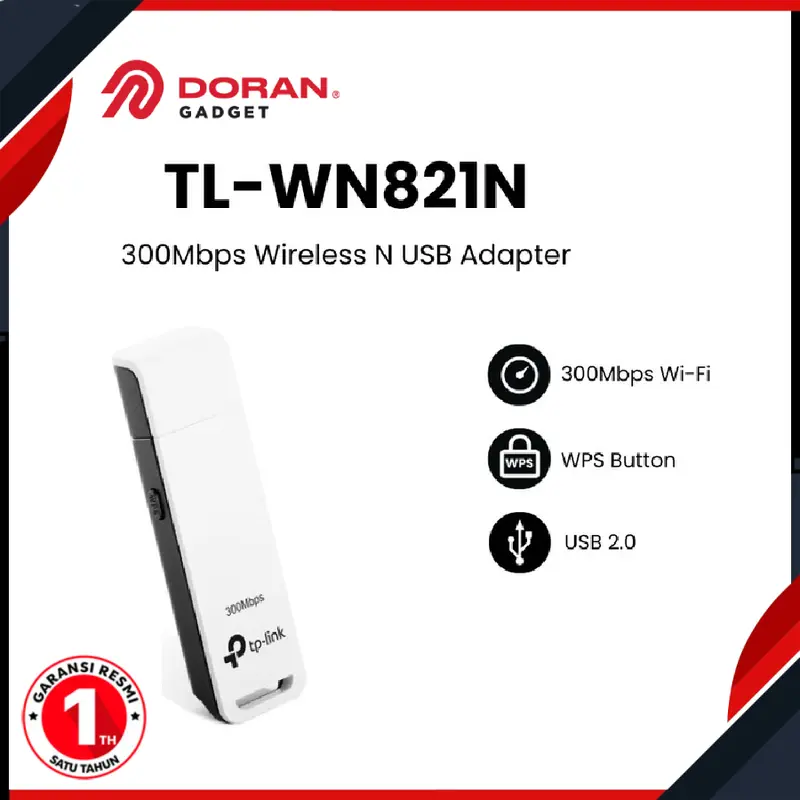 TP-Link TL-WN821N 300Mbps Wi-Fi USB Adapter 0