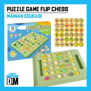 Papan Permainan Tebak Kesamaan Gambar Flip Chess Puzzle Game Tebak Gambar Sama Melatih Memory Daya Ingat Anak Orang Tua Agar tidak Pikun