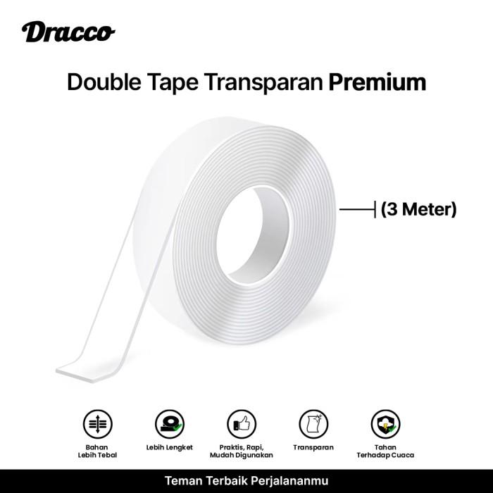 Gambar Dracco double tape selotip lakban premium nano selotip bening 2 sisi serbaguna-3 meter dari Dracco Indonesia Kota Administrasi Jakarta Pusat Tokopedia