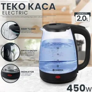 Teko Kaca Elektrik Modern 450W Listrik Kaca Tahan Panas Pemasak Air