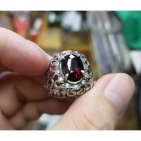 Gambar Cincin Batu Permata Natural Rhodolite Garnet GR003 Dark Red Indah Ikatan Perak dari CNC phoneshop Kota Administrasi Jakarta Pusat 4 Tokopedia