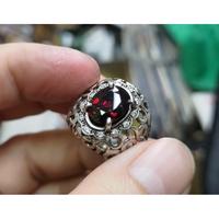 Gambar Cincin Batu Permata Natural Rhodolite Garnet GR003 Dark Red Indah Ikatan Perak dari CNC phoneshop Kota Administrasi Jakarta Pusat 1 Tokopedia