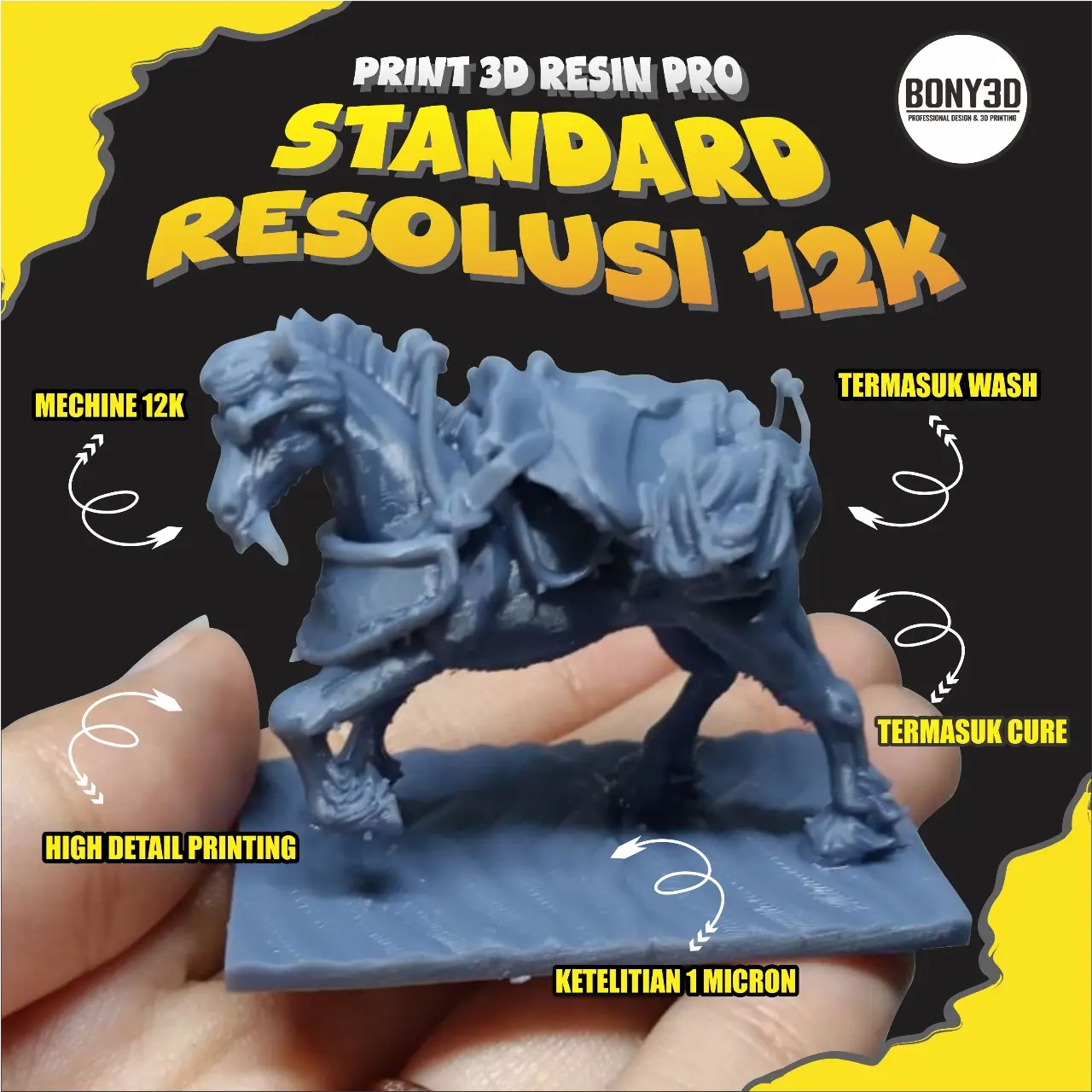 Print 3D Resin Pro Standar Resolusi 12K