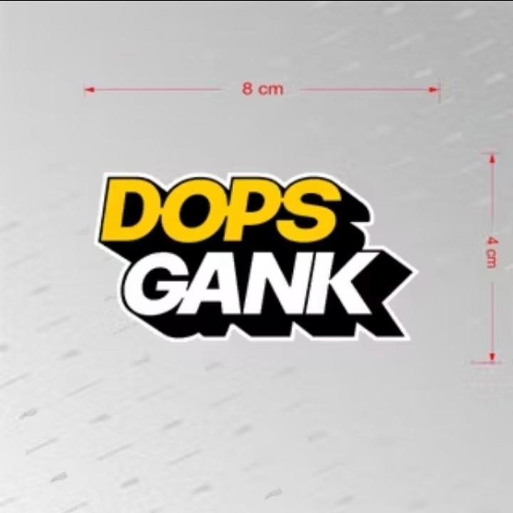 Sticker DOPS GANK Cutting Bahan Reflektif Nyala Sticker DOPS GANK Cutting Bahan Reflektif Nyala