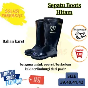 Sepatu Boot Karet Macker Bot Tinggi Proyek Banjir Cor Taman Kebun