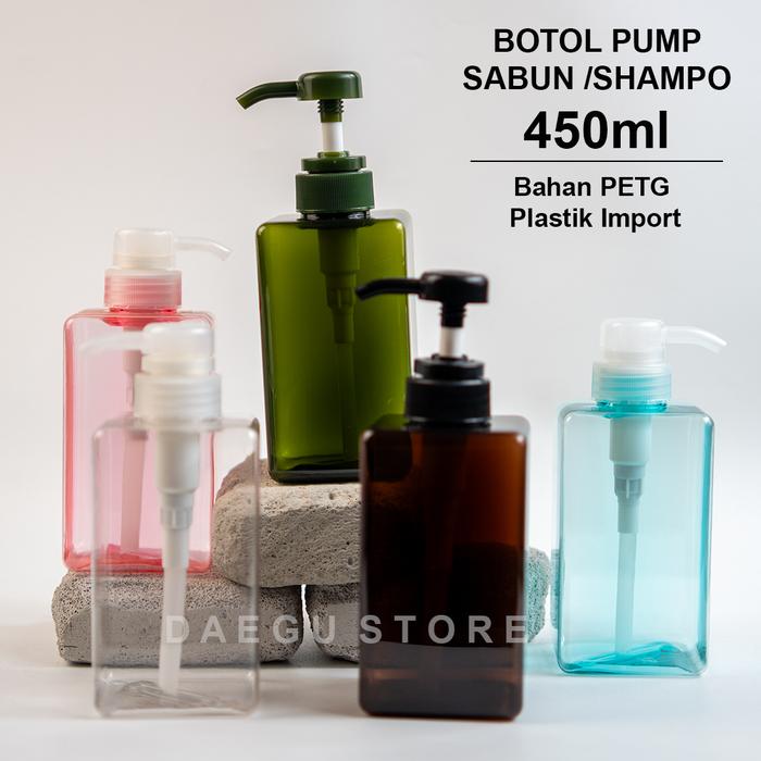 Jual Botol 450ml Pump Sabun Cair Lotion / Shampo Bahan Plastik Impor ...