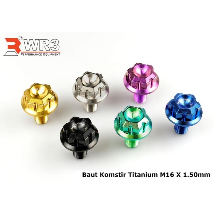 Gambar Baut Komstir Titanium WR3 Ninja 150 RR M14 M16 x 1.50mm - Ninja RR, Black dari WR3 Kota Administrasi Jakarta Barat 4 Tokopedia