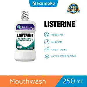 Listerine Multi Protect Healthy Bright Mouthwash 250 ml - Obat Kumur Antiseptik