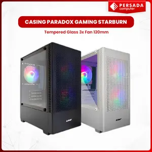 Casing Paradox Gaming STARBURN Tempered Glass 3x Fan 120mm