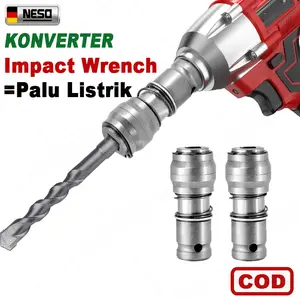 NESO German tools Adaptor Konverter Impact ke Mata Bor Beton Adaptor Konverter Bor Tangan Electrik Multifungsi Adaptor Impact Sambungan Mata Bobok Beton Besi NT-64
