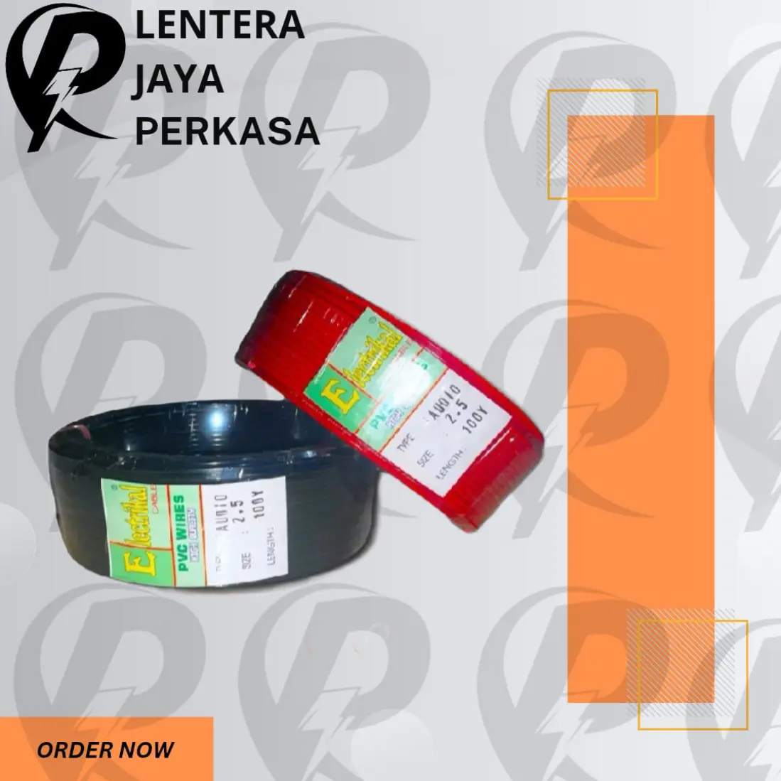 Kabel Electrikal NYA 2.5 mm² Hitam & Merah 100 Yard Tunggal Diameter 2.5mm2 Ideal untuk Instalasi Rumah