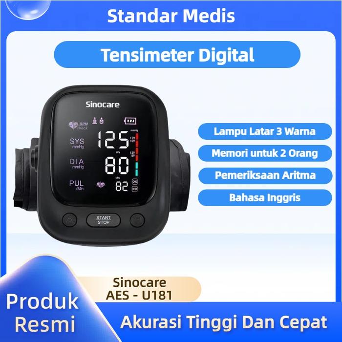 Gambar Alat Cek Tekanan Darah Otomatis Sinocare AES-U181 Tensi Meter Digital Alat Cek Tekanan Darah - Tensimeter untuk Cek Tekanan Darah dari Sunhealth Indonesia Kota Tangerang Tokopedia