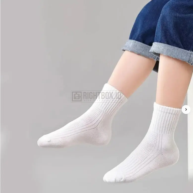 Rightbox ID, Kaos Kaki Anak-Anak, Polos, Bahan Lembut, One Size, Unisex 0