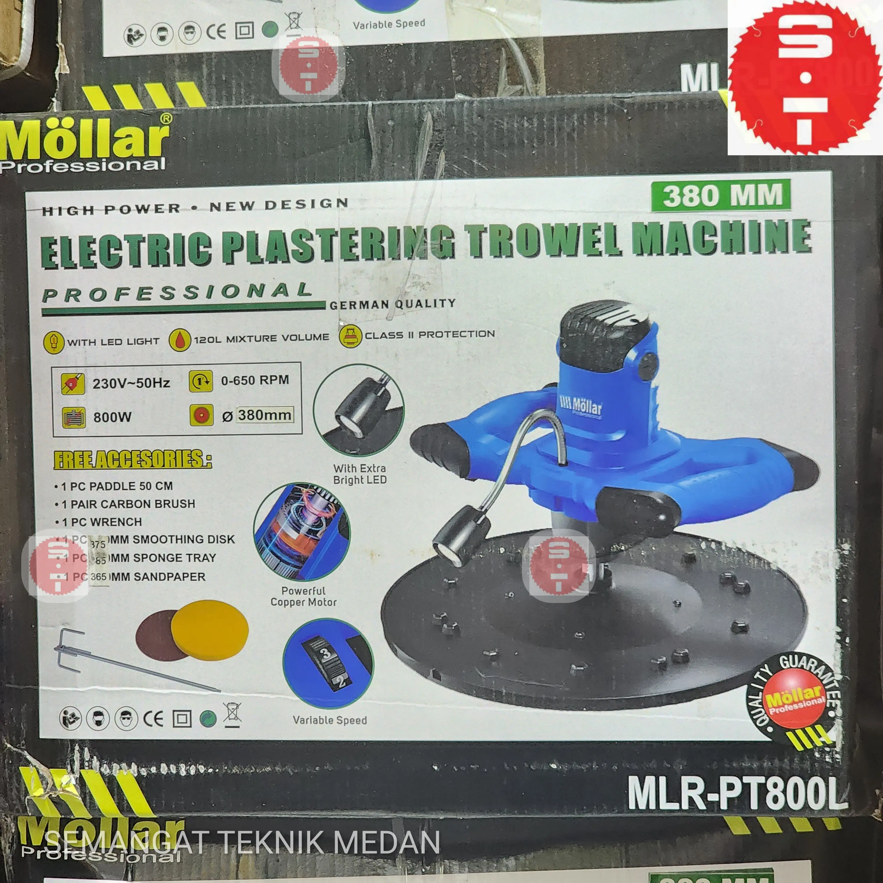 MESIN ACIAN PLESTER POLES DINDING PENGADUK ADUK CAT SET MOLLAR PT800L