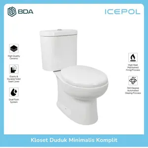 Closet Duduk Modern/IC 038/Kloset Duduk AS 50cm/Putih/Kemarik