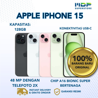 Gambar HANDPHONE APPLE IPHONE 15 128GB - PINK dari mdpsuperstore Kota Palembang 1 Tokopedia