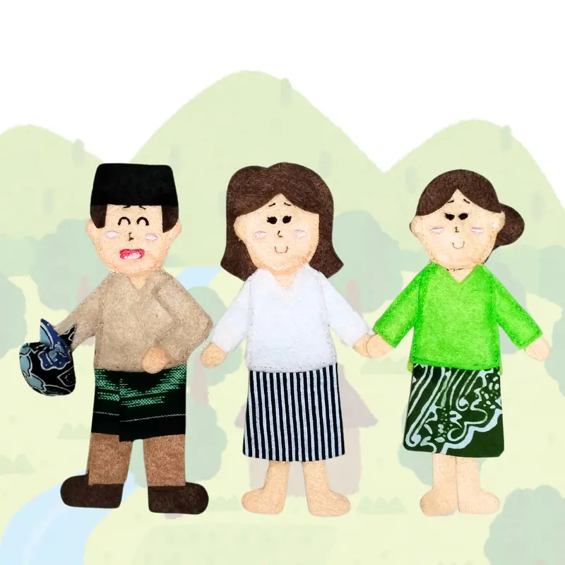 Bawang Merah & Putih | Alat Peraga Finger Puppet Flanel Cerita Rakyat |  Story Telling 5