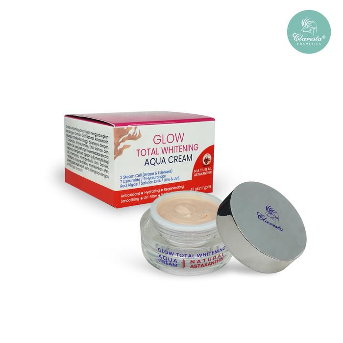 Gambar Claresta Glow Total Whitening Aqua Cream dari Clarestaindonesia Kota Bekasi Tokopedia
