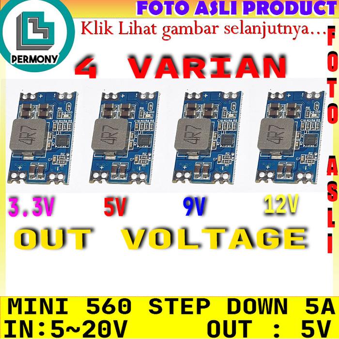 Mini560 3v Jual Mini560 Stepdown 5A step down 3.3V 5V 12V mini 560 High Efficiency ...