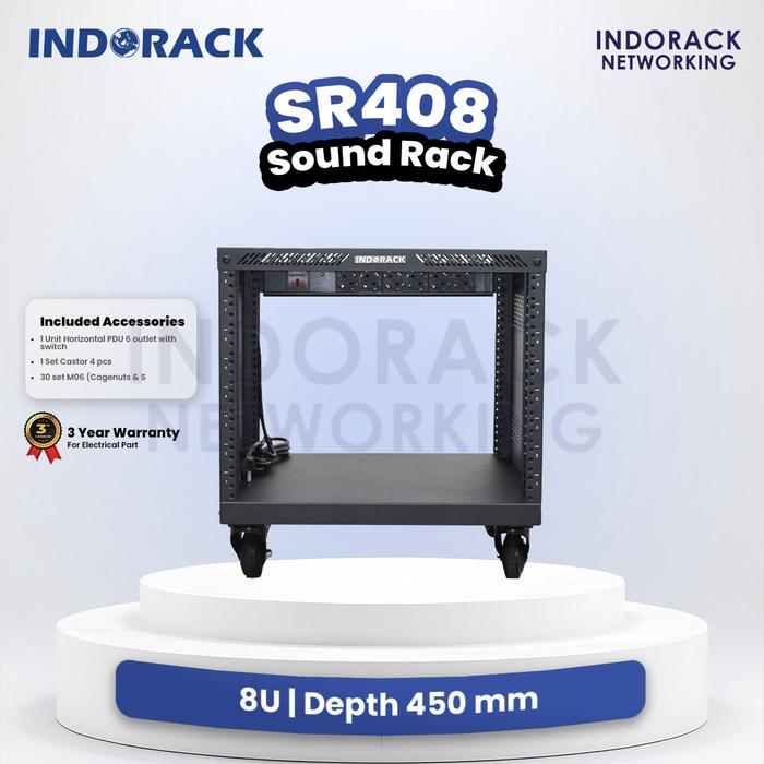 Indorack Sound Rack Jual INDORACK Audio Rack 8U Depth 450mm Rack Audio Sound System Mixer ...