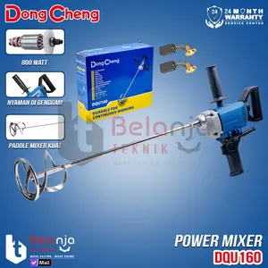 Dongcheng Mesin Power Mixer DQU160A Pengaduk Semen Cat Listrik 800W Dengan Diameter Pengaduk 160mm & Kecepatan 680rpm