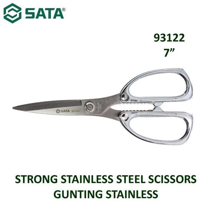 Gambar SATA Gunting Stainless 93122 - Strong Stainless Steel Scissors Sata Tools dari SATA OS Kota Administrasi Jakarta Utara Tokopedia
