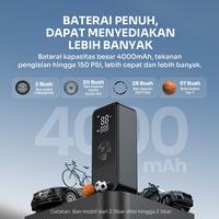 Gambar [FLASH SALE] ROBOT Inflator Pompa Ban Car/Mobil/Truk/Motor/Bola Nirkabel Mini 4000mAh LED Display dengan Tekanan 150 PSI Pompa Ban Portabel Otomatis Deteksi Akurat RIP01 Original - Garansi 1 Tahun - Bisa COD dari ROBOT Audio Indonesia Kab. Tangerang 4 Tokopedia