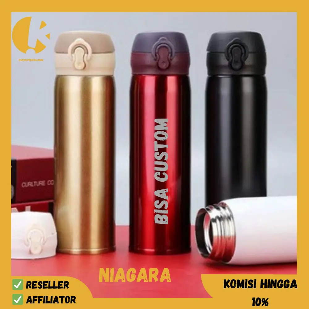 TUMBLER TERMOS NIAGARA CUSTOM GRAFIR TULISAN LOGO LASER SOUVENIR