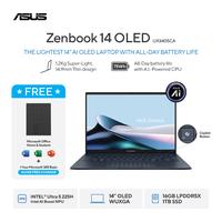 Gambar Asus Zenbook 14 OLED UX3405CA [Ultra 5-225H|RAM 16GB|SSD 1TB|TouchScreen|Win11|OHS24+365] - Blue dari megacom.id Kota Administrasi Jakarta Pusat 1 Tokopedia