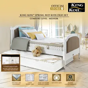 KING KOIL Kids Duo Set - Kasur Spring Bed [Full Set]