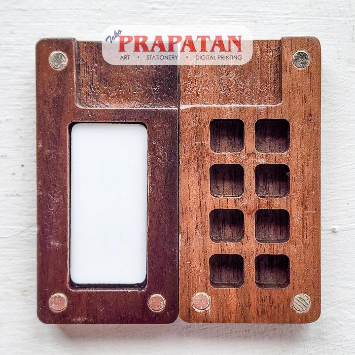 Gambar Mini Wooden Watercolor Palette Box | Tempat Cat Air - 12 LUBANG dari Toko Prapatan_NEW Kota Administrasi Jakarta Timur 5 Tokopedia