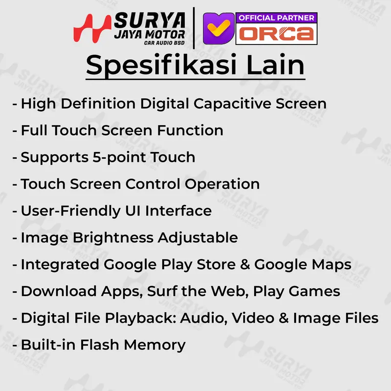 ORCA Eco lite 1K Series 9" Inch 2/64 ADR-9988 Head Unit, QLED, Android 13, wired wireless Carplay & Android auto orca eco lite 4