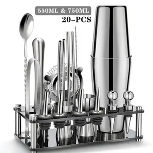 Boston Shaker Set 20pcs | Alat Barista Cafe Pencampur Minuman
