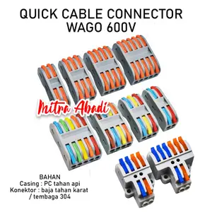Quick Cable Connector WAGO 600V / Terminal Block Penghubung Kabel
